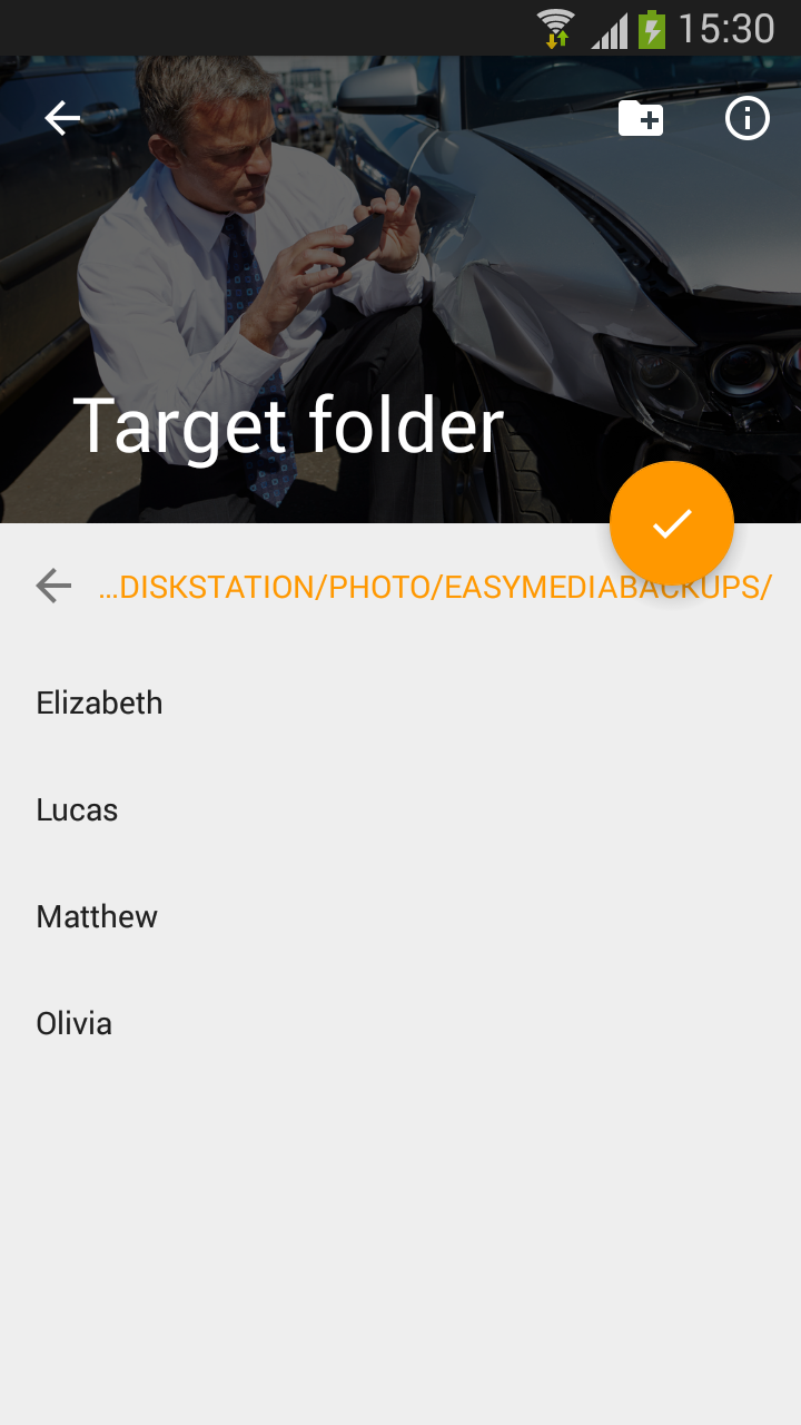 Target folder